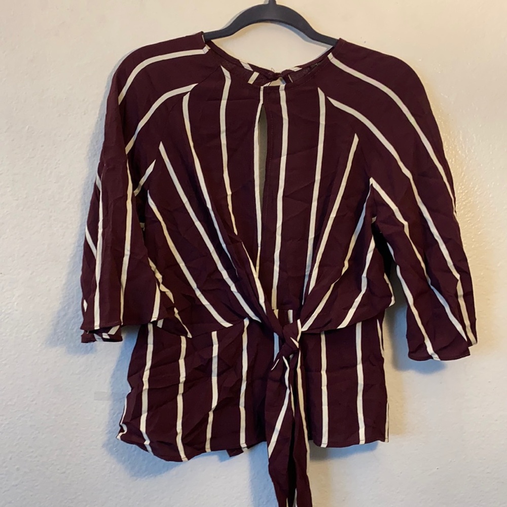 Topshop Striped Blouse (US 6)